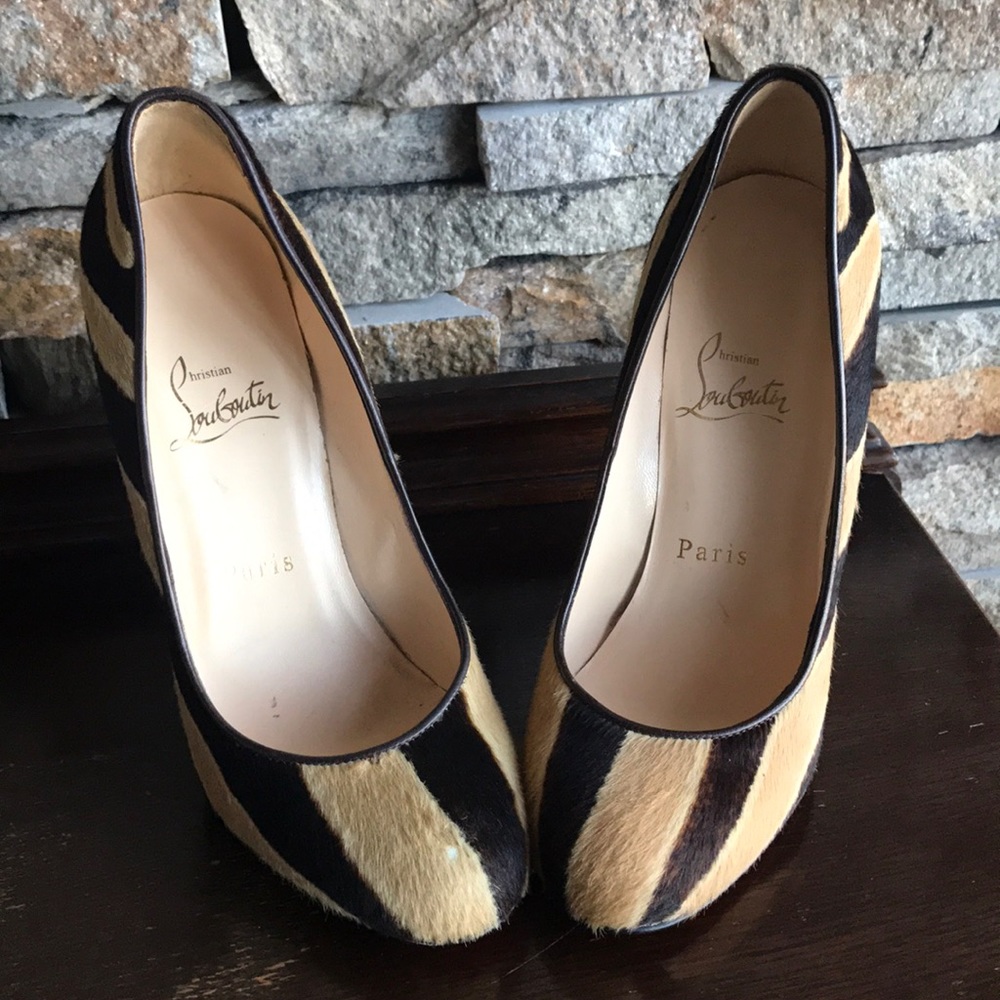 Christian Louboutin wedges worn one time 100% real